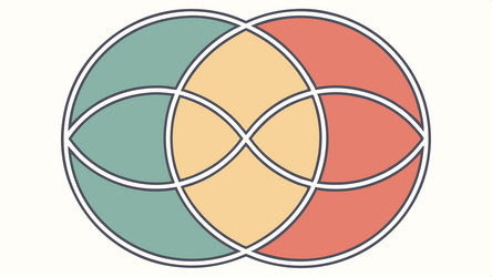 abstract interconnected circles geometric pattern vector image