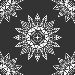 abstract seamless pattern with round geometric vector image
