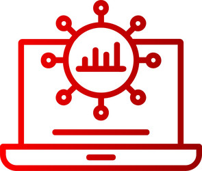 data transfer line gradient icon vector image