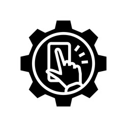interaction design ux ui glyph icon vector image