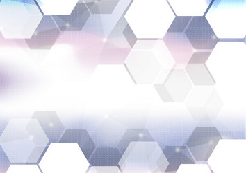 technological future connection hexagon abstract vector image