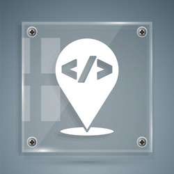 white web design and front end development icon vector image