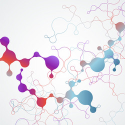 abstract polygonal lines and dots background vector image
