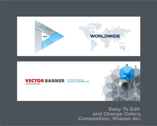 abstract set of modern horizontal website vector image