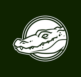 Alligator Head Icon - Crocodile Character Vector Image