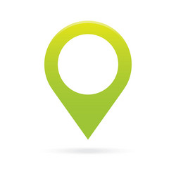 green map pointer icon marker gps location flag vector image