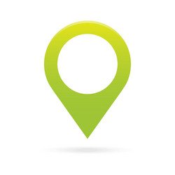 green map pointer icon marker gps location flag vector