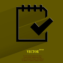 notepad paper documents flat modern web button vector image