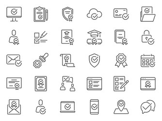 Check Mark Icons - Approval & Confirmation vector image