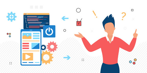 development interface mobile application designer vector image