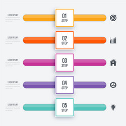 infographic five options vector