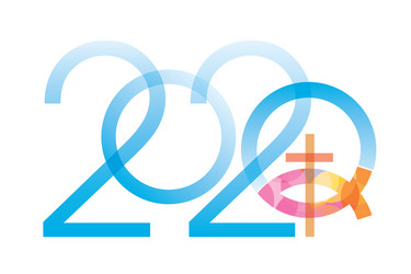 Jesus fish symbol new year vector