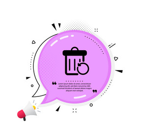 recovery trash bin icon backup data sign restore vector image