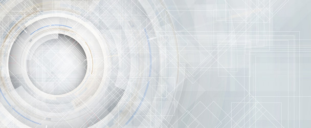 technology banner design with hexagons abstract vector image