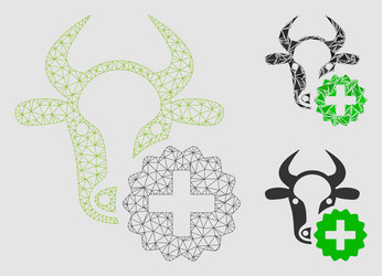 cow create mesh network model and triangle vector image