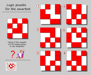 Logic Puzzle Game - Shape Matching vector image