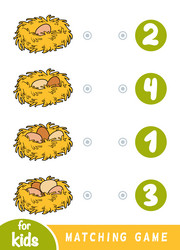 matching game for children count how many eggs vector image