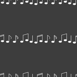 Music elements notes web icon flat design seamless vector