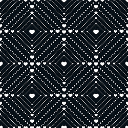 seamless pattern small of dots and hearts vector image
