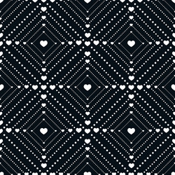 Seamless pattern small of dots and hearts vector