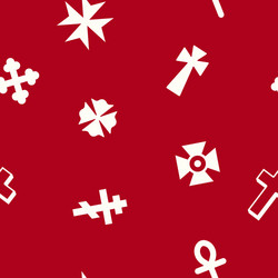 seamless pattern with christian cross vector image