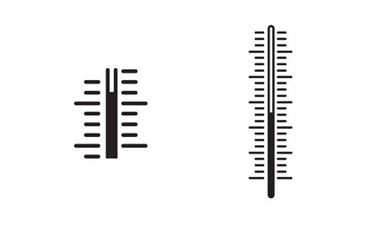 thermometer scale gauge bar measuring temperature vector image