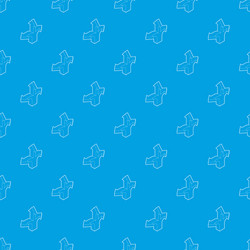three way direction arrow pattern seamless vector image