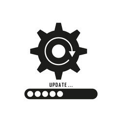 update system progress upgrade application icon vector image