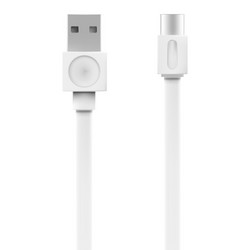 White usb with cable - mock up template isolated vector