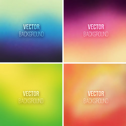 Abstract Blurred Backgrounds - Color Set vector image