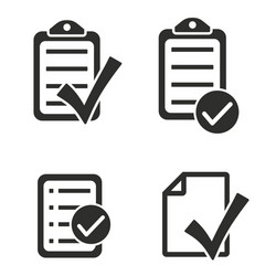 checklist icon set vector