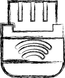 figure usb memory technology to save data vector image