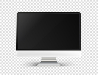 Modern Computer Mockup on Transparent Background vector image