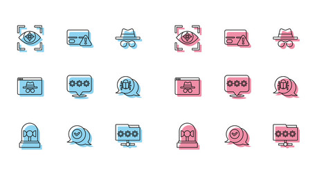 set line flasher siren check mark in speech vector image