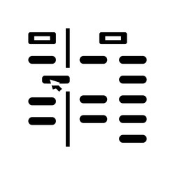card sorting ux ui design glyph icon vector image
