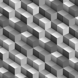 Geometric Monochrome Cube Pattern vector image