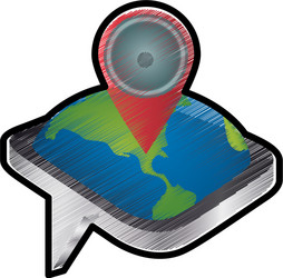 Gps map pointer vector