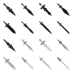 Isolated object of game and armor logo collection vector