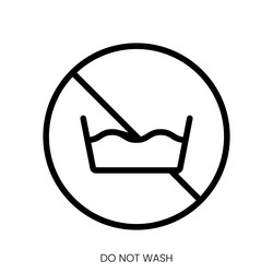 do not wash icon line art style design isolated vector