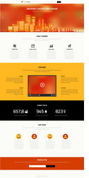 One page website design vector