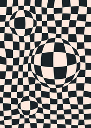 retro background with abstract psychedelic vector image