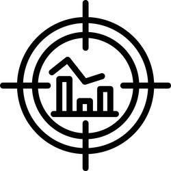 scope linear style icon design vector image