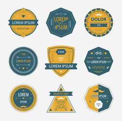 set of abstract geometric labels icons vector image