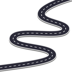 Winding road on a white isolated background vector