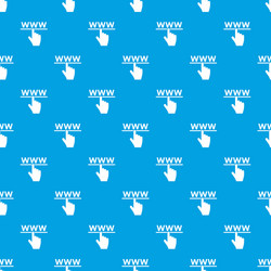 hand cursor and website pattern seamless blue vector image