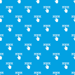 Hand cursor and website pattern seamless blue vector