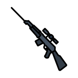 sniper rifle icon vector