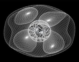 abstract linear spiral design element openwork vector image