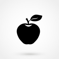 Apple icon on white background Royalty Free Vector Image