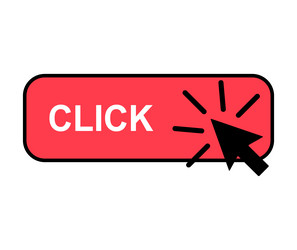 click here web button internet flat pointer vector image